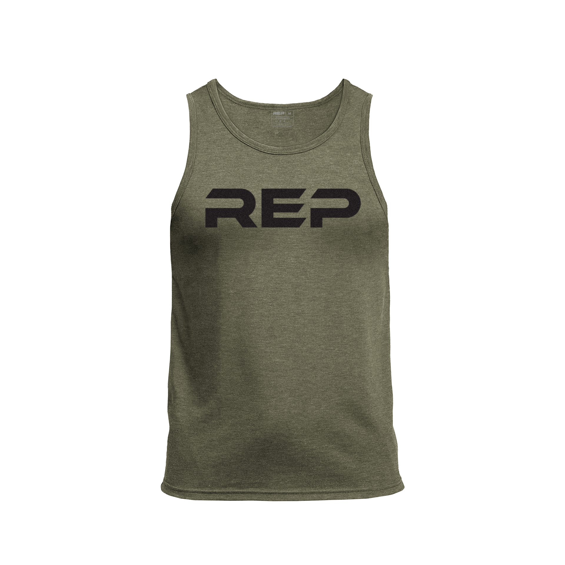 Men's Daily Driver Tri-Blend Tank - Heather Olive/Black / X-Small